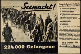 ALLIIERTE PROPAGANDA: Illustriertes Flugblatt "Seemacht Zum Afrika-Feldzug", Format Fast In A5 Quer, Unvermeidbare... - Otros & Sin Clasificación