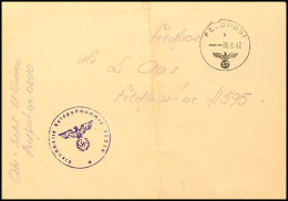 1942, Esten In Der Wehrmacht, Brief Mit Normstempel "b 6.6.42" Sowie Briefstempel Und Absenderangabe Mit... - Other & Unclassified