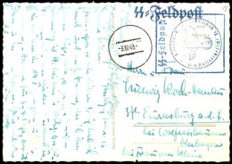 Briefstpl. "Waffen-SS / SS- U. Polizeigericht XI Stuttgart" Auf Feldpostkarte Mit Tarnstpl. Vom 3.10.43 Aus... - Autres & Non Classés