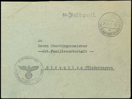 Briefstpl. "SS-Verfügungstruppe / Der SS-Fürsorgeführer (Böhmen-Mähren) Auf Feldpostbrief... - Autres & Non Classés