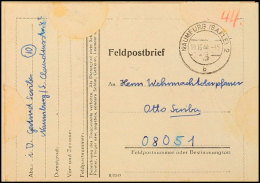 AOK 10, Mehrteilige Korrespondenz An Wehrmachts-Oberpfarrer Scriba Bei Fp-Nr. 08051, August-Dezember 1944, Einsatz... - Otros & Sin Clasificación