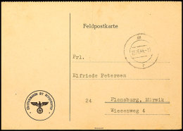 1944, Funkmitteilung Aus Der Festung St. Nazaire, Gebraucht Mit Aptiertem Tagesstempel "VII R 23.10.44" Und... - Otros & Sin Clasificación