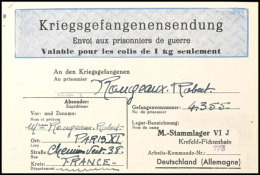 1942, Kriegsgefangenensendung, Vordruckfaltbrief An Einen Franz. Kriegsgefangenen In Das Stammlager VI J -... - Other & Unclassified