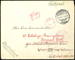1942, Feldpostbrief Aus HAAPAKOSKI 31.XII.42 Mit Finn. Zensurstempel Und Leitstempel "FELDPOST F" In Rot An Einen... - Other & Unclassified