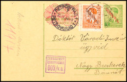 1 Din. Ganzsachenkarte Mit Zusatzfrankatur 0,50 Din. Mit DKr. "NOVA CRNJA 1 / 27.IV.42" Sowie Zensurstempel 003 /... - Otros & Sin Clasificación