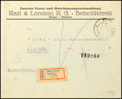 Mischfrankatur Aus 2 Din. Mit 4 Din.(Paar) Auf Der Briefrückseite Eines Portogerechten Auslands-R-Briefes Nach... - Other & Unclassified