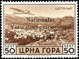 0,50 Lire Verwaltungsausschuss, Setzfehler I "Verwaltungsausschuss" (Feld 8), Tadellos Postfrisch, Unsigniert,... - German Occ.: Montenegro