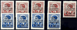 0,50 L. Bis 20 L. Freimarken, Kompletter Satz Zu 9 Werten, Tadellos Postfrisch, Unsigniert, Mi. 500.-, Katalog: 1/9... - Occ. Allemande: Montenegro