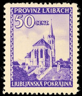 50 C Violett Mit Plattenfehler "Telegraphendrähte" Tadellos Postfrisch, Dopp. Gepr. Krischke, Mi. 140.-,... - Other & Unclassified