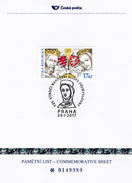 Czech Republic - 2017 - 725th Birthday Anniversary Of Eliska Premyslovna - Numbered Commemorative Sheet With Hologram - Lettres & Documents