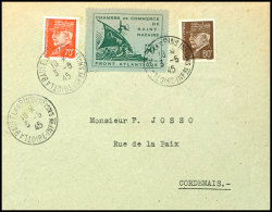 50 C Handelskammer + Frankreich 519+520 Auf Brief Von LA BAULE 03-05 45 Nach Cordemais, Mi. 500,-, Katalog: 1+ZuF... - Otros & Sin Clasificación