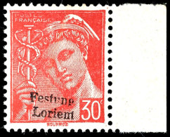 30 C. Freimarke Rot Mit Aufdruck "Festung Lorient", Tadellos Postfrisch, Auflage Nur 600 Stück, Fotoattest... - Other & Unclassified
