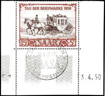 15 Fr. Tag Der Briefmarke, Eckrandstück Unten Rechts Mit Druckdatum 3.1.50, Tadellos Gestempelt Mit... - Other & Unclassified