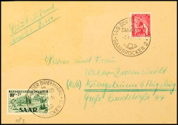 10 Fr. Jugendherbergswerk Type II, Zusammen Mit 15 Fr. Universität Mit Sonderstempel "SAARBRÜCKEN 3.4.49"... - Other & Unclassified