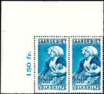 20 Cent Bis 1,50 Fr. "Volkshilfe 1926: Pflegedienste (I)", Waagerechter Paarsatz Vom Eckrand Oben Links, Tadellos... - Other & Unclassified