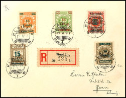 15 Cent Grünaufdruck In Mischfrankatur Mit Mi.-Nr. 208, 210, 212 Und 233 Als Portogerechte Frankatur Auf... - Klaipeda 1923