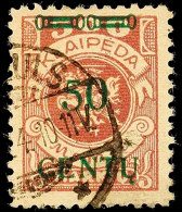 50 C Auf 500M. Aufdruck Type AIII (+400%) Gepr. Huylmanns, Katalog: 173AIII O50 C On 500M. Overprint Type AIII... - Klaipeda 1923