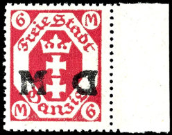 6 Mark Dienstmarke In Rotkarmin, Abart "Aufdruck Auf Der Rückseite Vorderseitig Mit Abklatsch", Tadellos... - Other & Unclassified