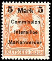 5 M Auf 7 1/2 Pf Tadellos Postfrisch, Mi. 90,--, Katalog: 25 **5 M On 7 + Pf In Perfect Condition Mint Never... - Otros & Sin Clasificación