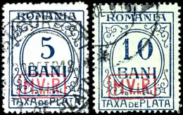 5 Und 10 Bani Mit Wasserzeichen Tadellos Gestempelt, Mi. 240,-, Katalog: 6/7 O5 And 10 Bani Watermarked Neat... - Other & Unclassified