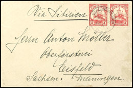 "MECKLENBURGHAUS 17.11 10", Klar Auf Brief Mit Paar 4 C. Schiffszeichnung Nach Eisfeld, Katalog: 30(2)... - Kiautchou