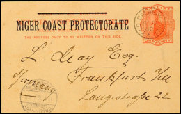 Kamerun 1902, Britische 1-d-Ganzsachenkarte Mit Aufdruck Niger Coast Protectorate, Rückseitig Einzeiliger... - Cameroun