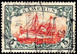 5 Mark Mit Wasserzeichen, Stempel Duala 26.7.14, 1 Mm Höher Doppelt Gepr. Bothe, Mi. 4.800.-, Katalog: 25IA... - Camerún