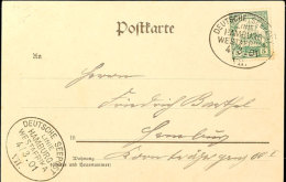 DEUTSCHE SEEPOST LINIE HAMBURG-WESTAFRIKA 4/3.01 VII, Klar Auf Postkarte Mit 5 Pf. Kaiseryacht Nach Hamburg,... - German South West Africa