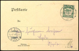 NAUCHAS 17/9 04;klar Auf Portorichtiger Postkarte Mit 5 Pf. Schiffszeichnung Nach Lyck Mit Ankunftsstempel,... - Sud-Ouest Africain Allemand