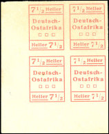 WUGA 7 1/2 Heller, Viererblock Aus Der Linken Unteren Bogenecke Tadellos Ungebraucht, Bestehend Aus Zwei... - German East Africa
