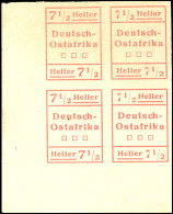 WUGA 7 1/2 Heller, Viererblock Aus Der Linken Unteren Bogenecke Tadellos Ungebraucht, Bestehend Aus Zwei... - Afrique Orientale