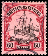 60 Heller Kaiseryacht Mit Plattenfehler I "fehlende Dampfzeichnung, Tadellos Gestempelt "TANGA 10/1 (07)",... - África Oriental Alemana