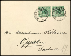 5 Pf. Krone/Adler, Senkr. Paar Oben Mit Anhgd. Zwischensteg, Portorichtige Mehrfachfr. Je Mit Besserem K1... - German New Guinea