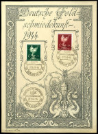 1944, Deutsche Goldschmiedekunst 1944, DIN A5 Gedenkblatt Essay (Entwurf HHH) Pass. Frankiert Mit MiNr. 902/3  Und... - Other & Unclassified