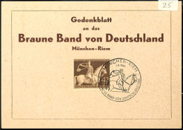 1943, Das Braune Band Von Deutschland, DIN A6 Gedenkblatt Mit Pass.  MiNr. 854 Frankiert Und Entspr. SST... - Otros & Sin Clasificación