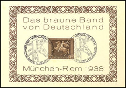 1938, Das Braune Band Von Deutschland, Gedenkblatt Pass. Frankiert MiNr. 671 Und Entspr. SST München-Riem... - Otros & Sin Clasificación