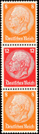 Hindenburg 1933, Postfrisch Kplte. Prachtgarnitur Aller Zwölf Kombinationen, Mi. 733,-, Katalog: KZ17/W46... - Other & Unclassified