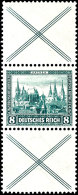 Nothilfe 1930, X + 8 Pfg Bauwerke + X, Senkrechter Zusammendruck, Tadellos Postfrisch, Mi. 500.-, Katalog: S83... - Other & Unclassified