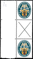 Nothilfe 1928, 8 Pfg Wappen + X + 8 Pfg Wappen, Senkrechter Zusammendruck, Tadellos Ungebraucht, Mi. 1.300.-,... - Other & Unclassified