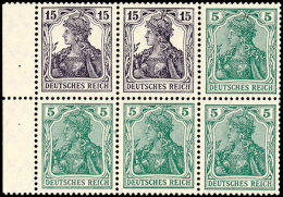 Germania 1917/18, Heftchenblatt 17aaA0, Rand Unbedruckt, Tadellos Postfrisch, Fotoattest Tworek BPP (2016): "echt... - Autres & Non Classés