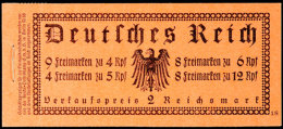 Reichspräsidenten 1932, Markenheftchen 26.1, Ordnungsnummer 18, Postfrisch, Mi. 1.000.-, Katalog: MH26.1... - Cuadernillos