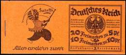 Rheinlandmarken 1925, Markenheftchen ONr. 1, Postfrisch, 1 H-Blatt Nr. 39 Komplett, Es Fehlen 6 Marken 5 Pf Und Die... - Carnets