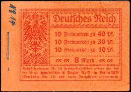 Germania-Heftchen, Auf Den H-Blättern Jeweils In Der R.u. Ecke Haftstellen, Deckel Beschriftet, Mi. 600.-,... - Carnets