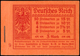 Germania-Heftchen Mit Öffnungsfaltung, Sonst Tadellos, Mi. 1.400.-, Katalog: MH11.2B **Germania Booklet... - Booklets