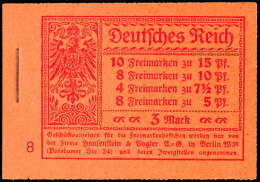 1919, Germania, Markenheftchen ONr. 8, Komplett Mit Durchgezähnten Rändern, Postfrisch, Seltene Variante... - Cuadernillos