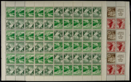 WHW 1938 Ostmark, 2 Markenheftchenbogen Postfrisch, 3+12 Pf. Mit Formnummer 1, Mi. 680,-, Katalog: MHB63/64... - Autres & Non Classés