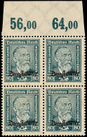 80 Pfg. Stephan, Plattendruck, Vierblock Vom Oberrand, Tadellos Postfrisch, Mi. 300,-, Katalog: 113P OR (2)... - Otros & Sin Clasificación