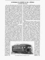 AUTOMOBILES DE CHEMINS DE FER à PETROLE Ou PETRO-ELECTRIQUES   1907 - Railway