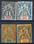 Grand Comore 1897 Quattro Valori Della Serie 1-13 MH Cat. € 107 - Andere & Zonder Classificatie