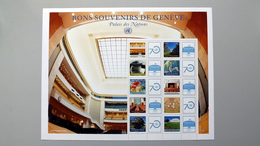 UNO-Genf 922/31 **/mnh, KB/sheet, Grußmarke - Blokken & Velletjes